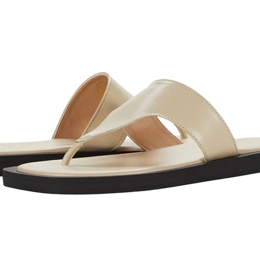 🎉HP🎉 Matisse from Anthropologie Ivory Sandals Sleek Thong Style Size 7 - Picture 3 of 8